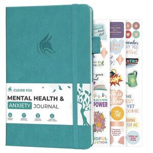Clever Mental Health & Anxiety Journal Stress Relief-Mood &Emotion (Turquoise)
